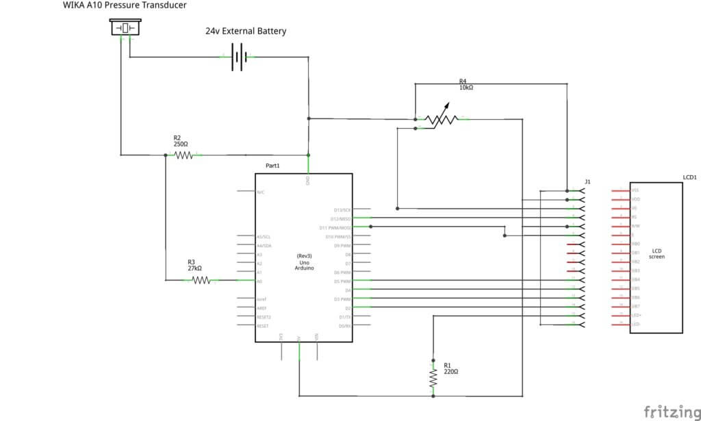 Arduino Transducer Tester Schematic