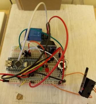 Breadboard with wires everywhere for Arduino Automated Plant Watering System