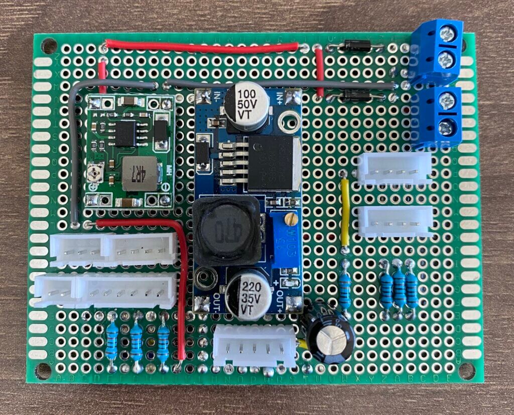 Arduino nano every and perf board circuit